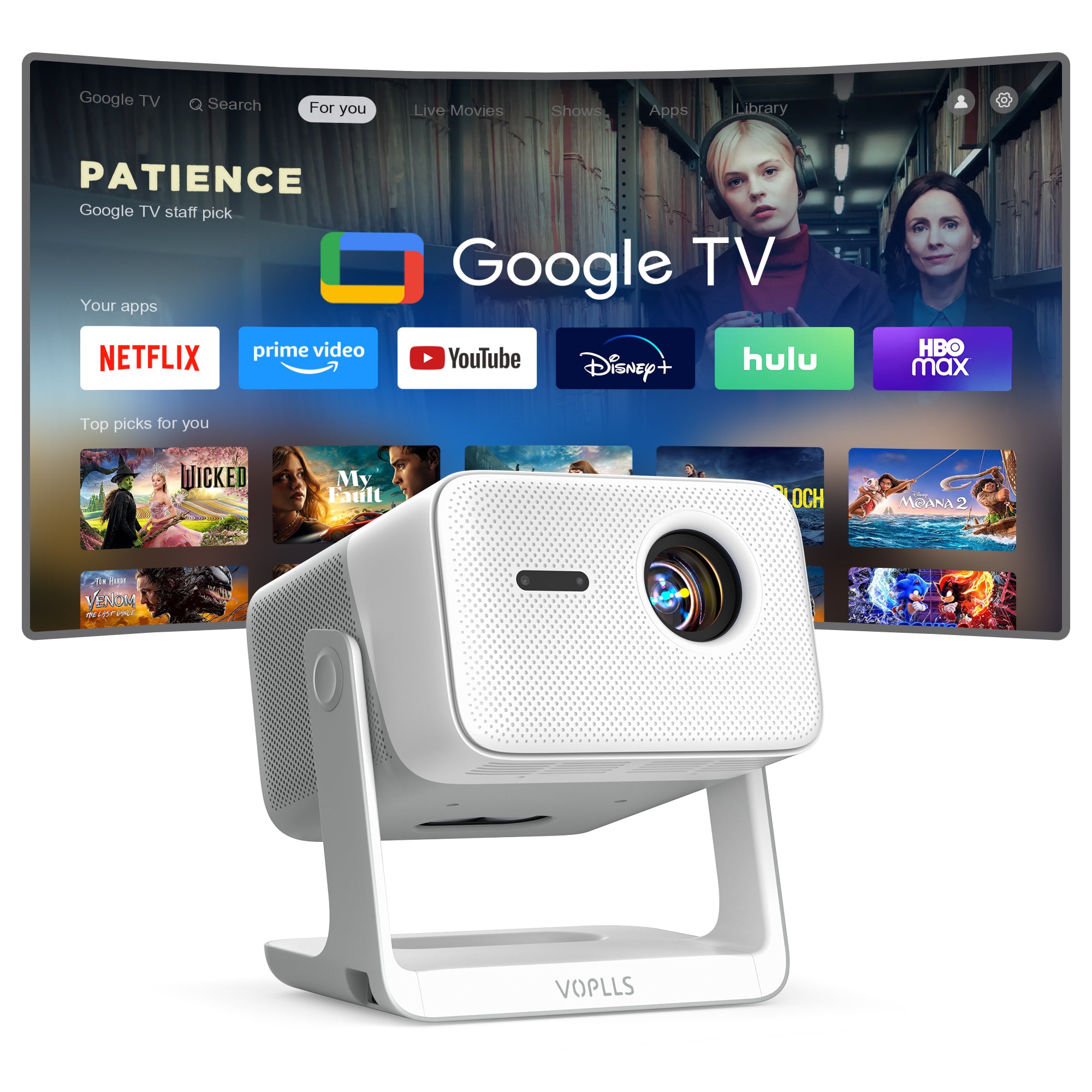 Voplls G7 Google TV Projector