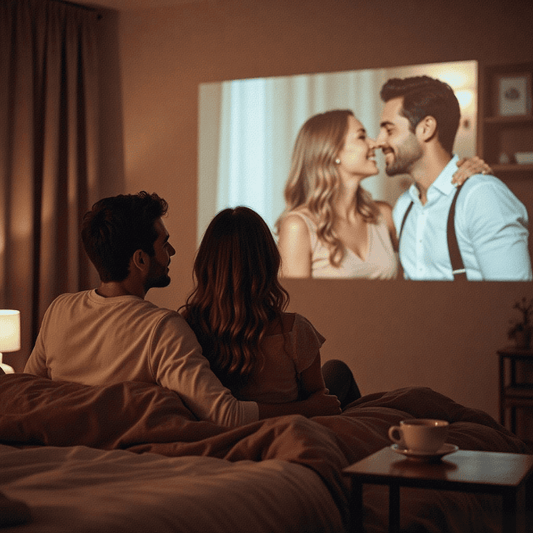 Nighttime Movie Moments with Voplls projector