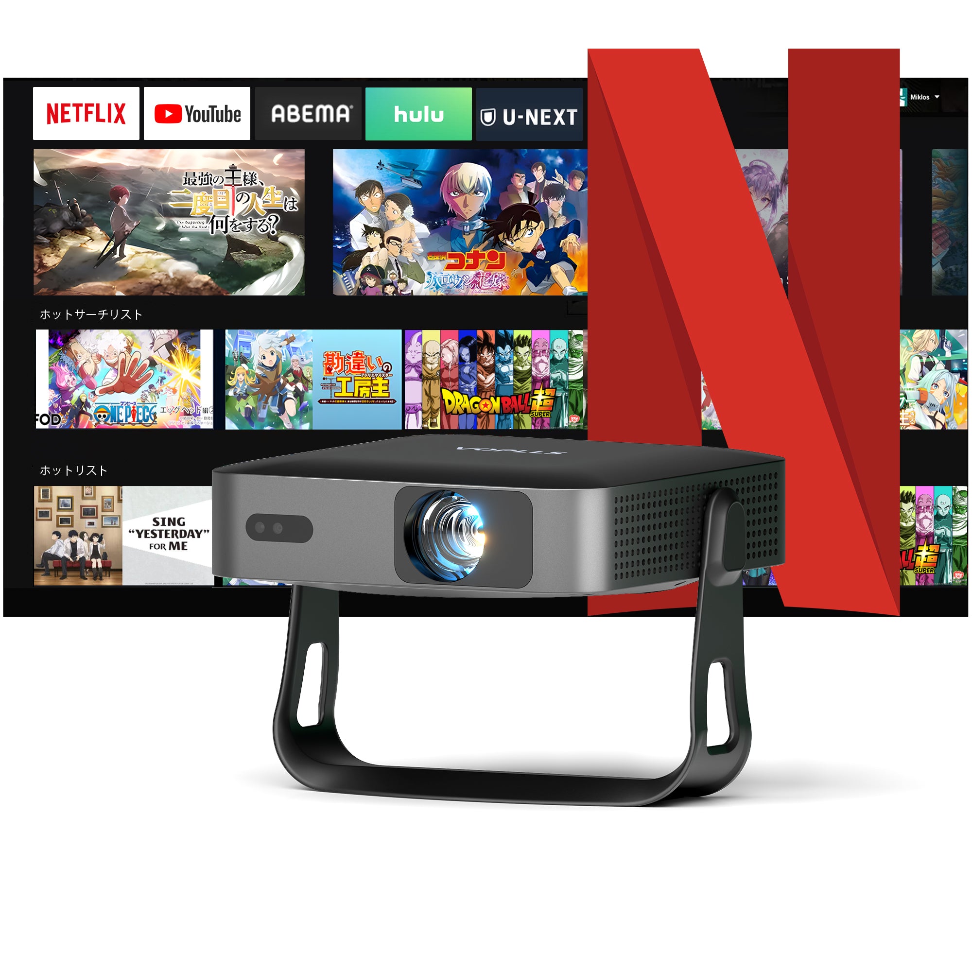 VOPLLS／4Kプロジェクター本体／ブラック VOPLLS プロジェクター 4K 小型 – Voplls Store